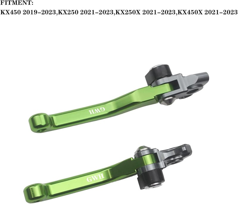 GWH Motorcycle Billet Foldable Brake Clutch Lever Handle CNC for KX450 19-23 KX250 KX250X KX450X 21-23 Dirt Pit Bike Motorbike - Image 2